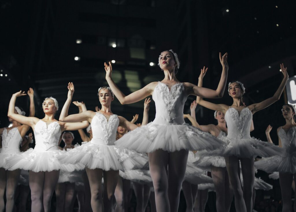 Ballet dancers on stage